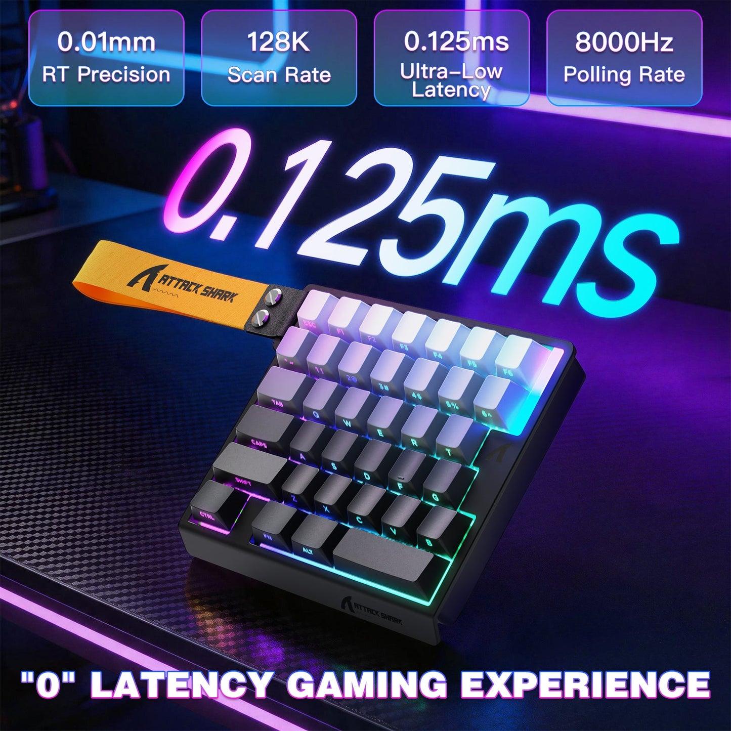 ATTACK SHARK M36 HE One-Handed Magnetic Switch Keyboard