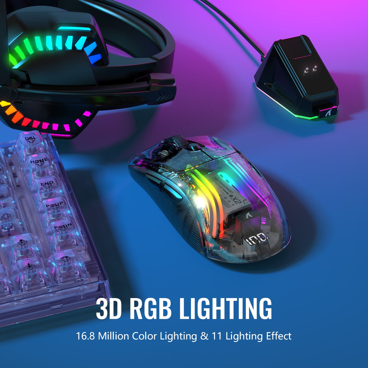 ATTACK SHARK X2PRO Wireless Gaming Mouse with Charging Dock