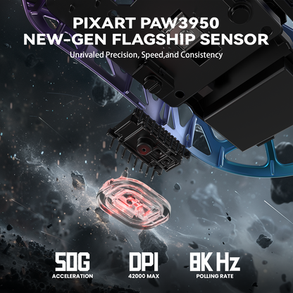 ATTACK SHARK R2 Magnesium Alloy PAW3950 Gaming Mouse 8K (Not Include the Charging Dock)