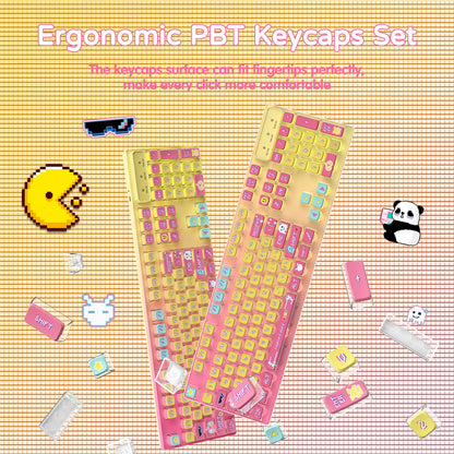 ATTACK SHARK 120 Keys PBT Dye-Sublimation Pudding Keycaps Set