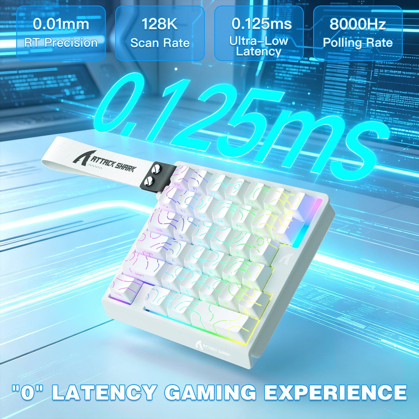 ATTACK SHARK M36 HE One-Handed Magnetic Switch Keyboard