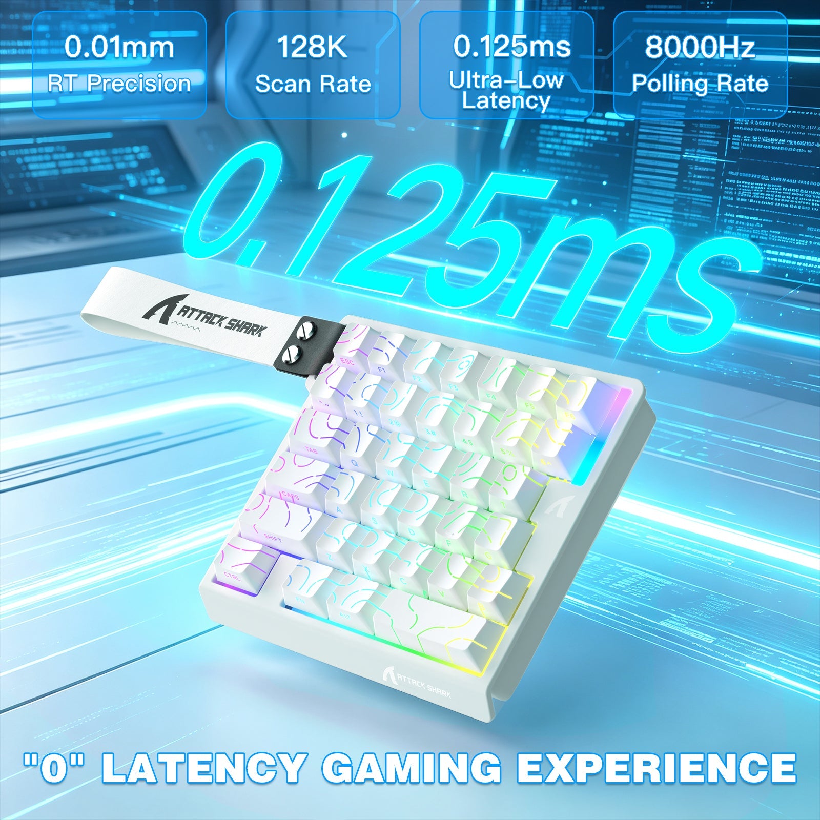 ATTACK SHARK M36 HE One-Handed Magnetic Switch Keyboard