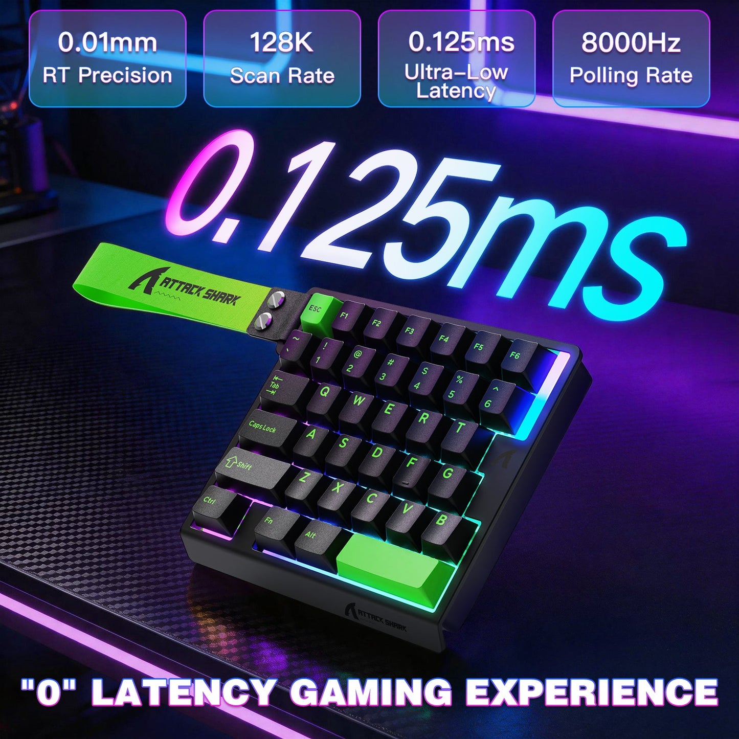ATTACK SHARK M36 HE One-Handed Magnetic Switch Keyboard