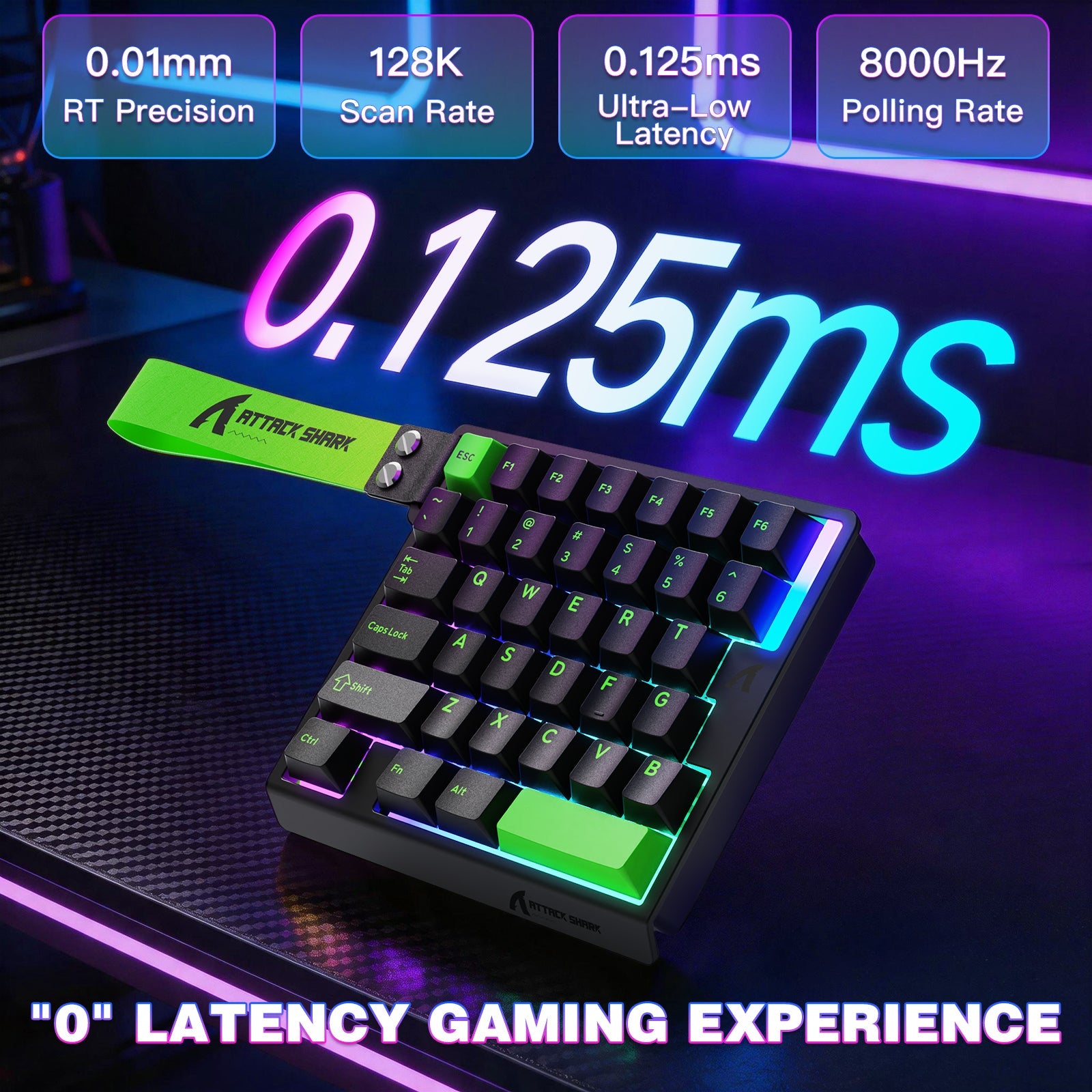 ATTACK SHARK M36 HE One-Handed Magnetic Switch Keyboard