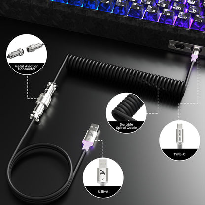 ATTACK SHARK R68 HE & X11 ULTRA Carbon Fiber Gaming Bundle With C01 ULTRA Coiled Cable