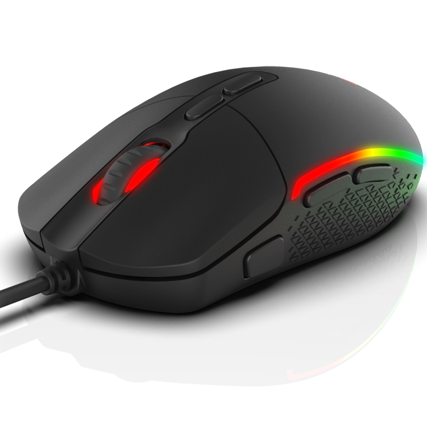 Redragon M719 INVADER RGB Gaming Mouse with Fire Button, 10,000 DPI (Black)