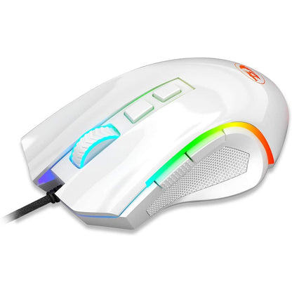 Redragon M607W GRIFFIN RGB Gaming Mouse, 7200 DPI (White)