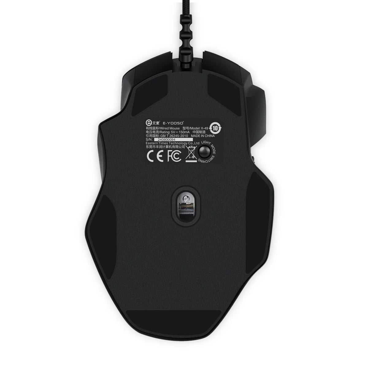 E-YOOSO X-49 RGB Wired Gaming Mouse with 6 DPI & Ergonomic Design