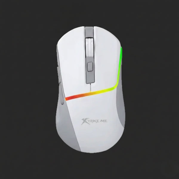Xtrike Me Gm-322 Wired Gaming Mouse 7200 Dpi Rgb Backlight Ergonomic Design White