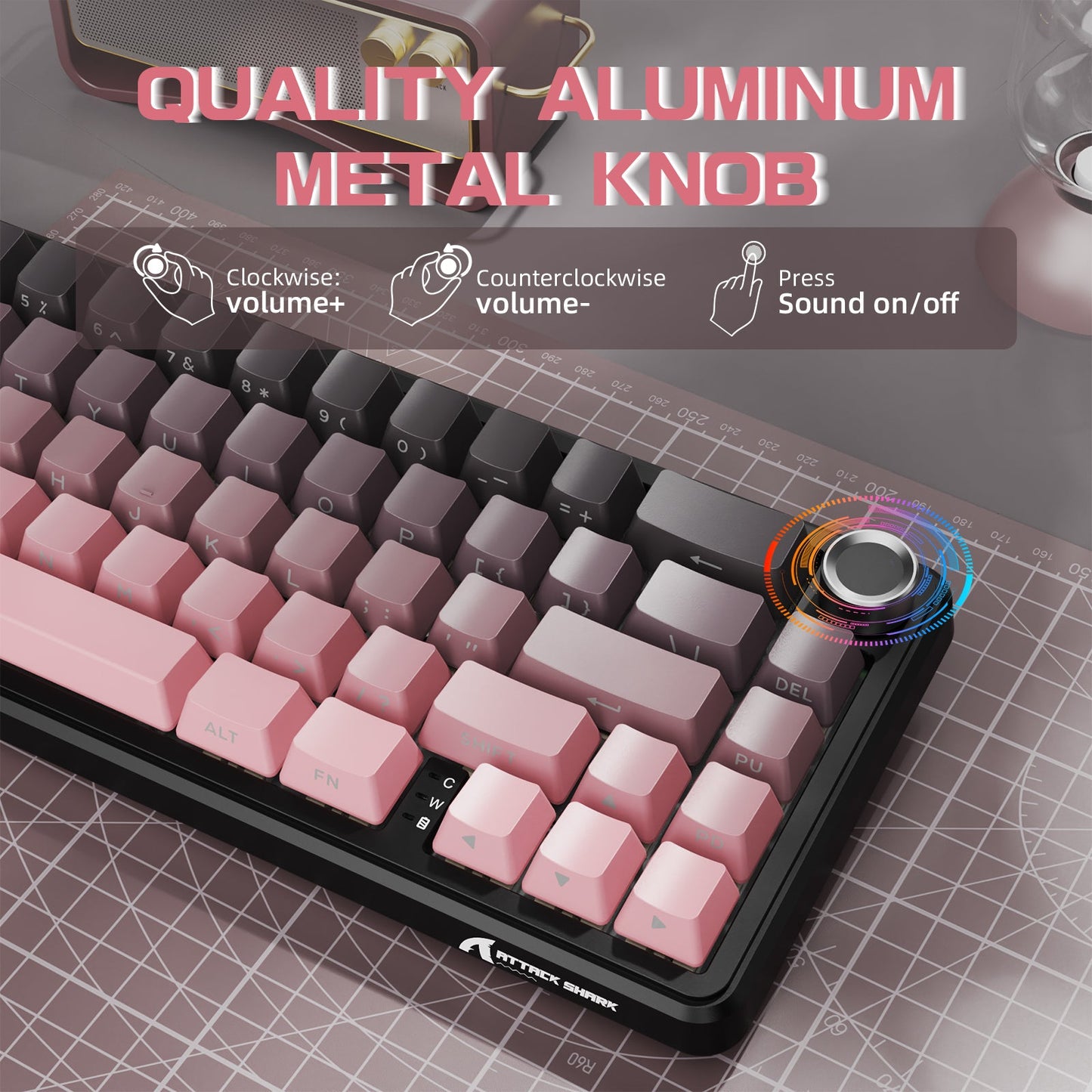 ATTACK SHARK X66 Wireless Mechanical Keyboard with 8K Coiled Cable
