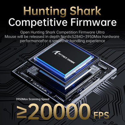 ATTACK SHARK V5 Ultra-Light Tri-Mode Gaming Mouse