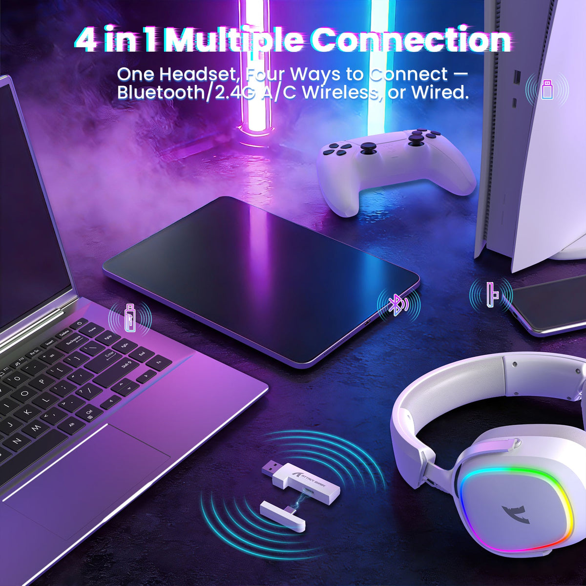 ATTACK SHARK G800 Wireless Gaming Headset