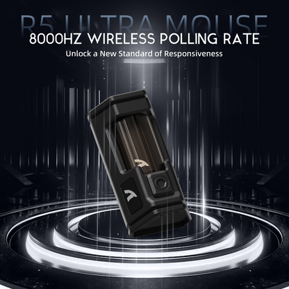 ATTACK SHARK R5 ULTRA Carbon Fiber Wireless 8K PAW3950MAX Gaming Mouse with 8K Coiled Cable