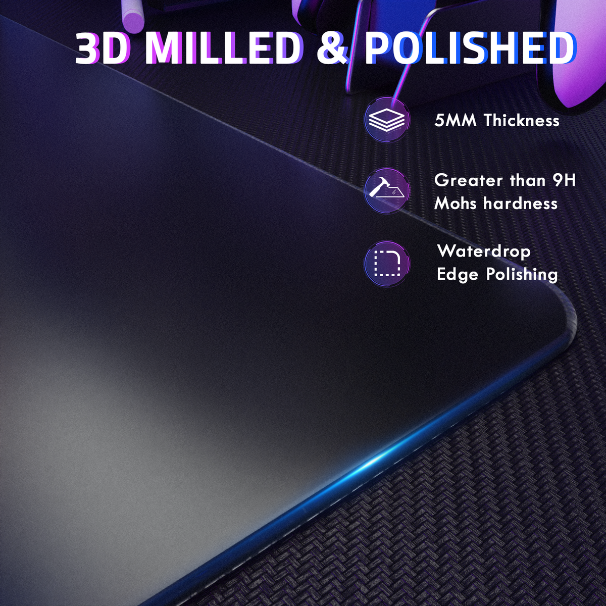 ATTACK SHARK CM05 Tempered Glass Gaming Mouse Pad