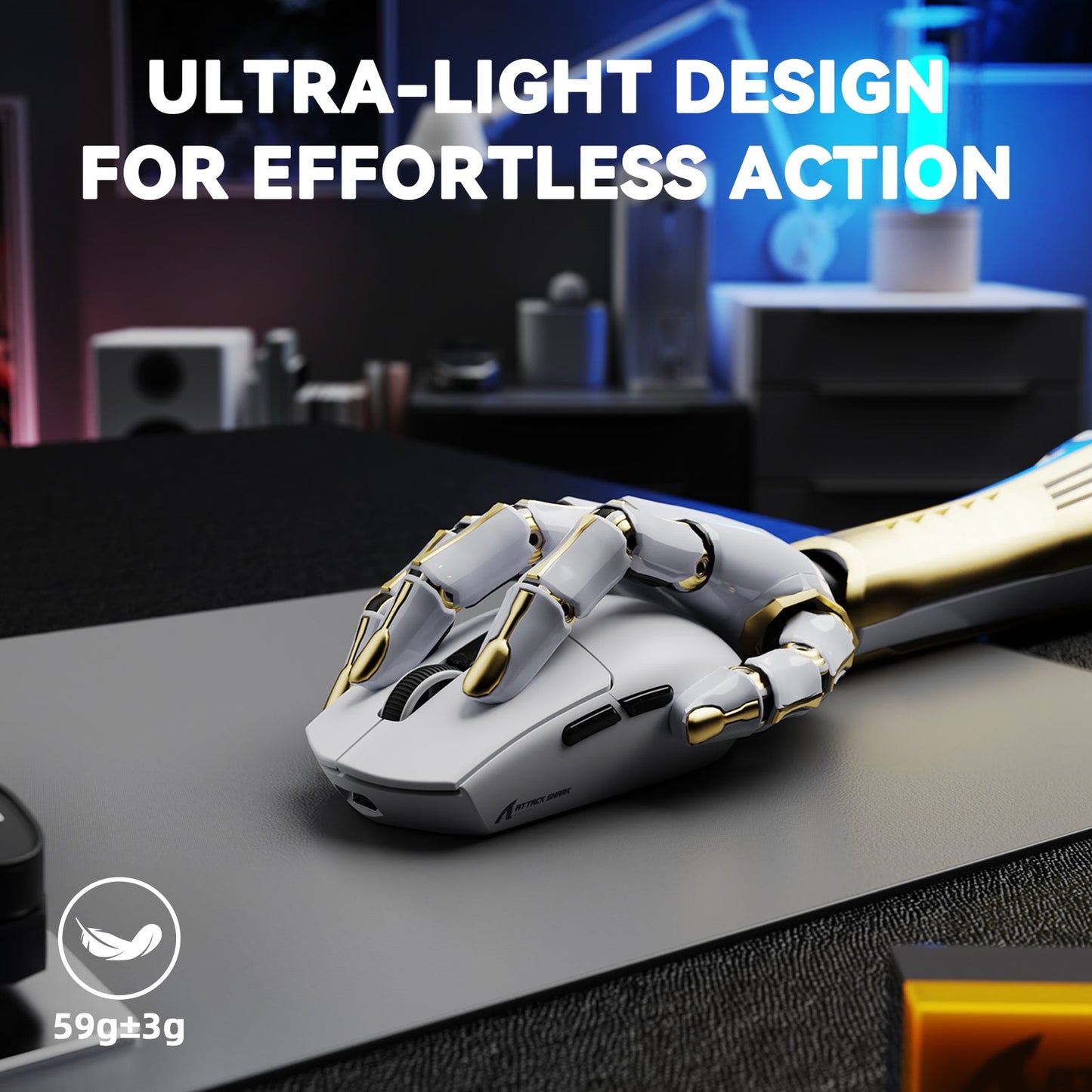 ATTACK SHARK G3 PRO Tri-mode Wireless Gaming Mouse with Charge Dock 25000 DPI Ultra Lightweight