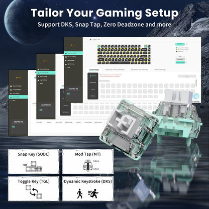ATTACK SHARK X82PRO HE Magnetic Keyboard With C01Ultra RGB Coiled Cable