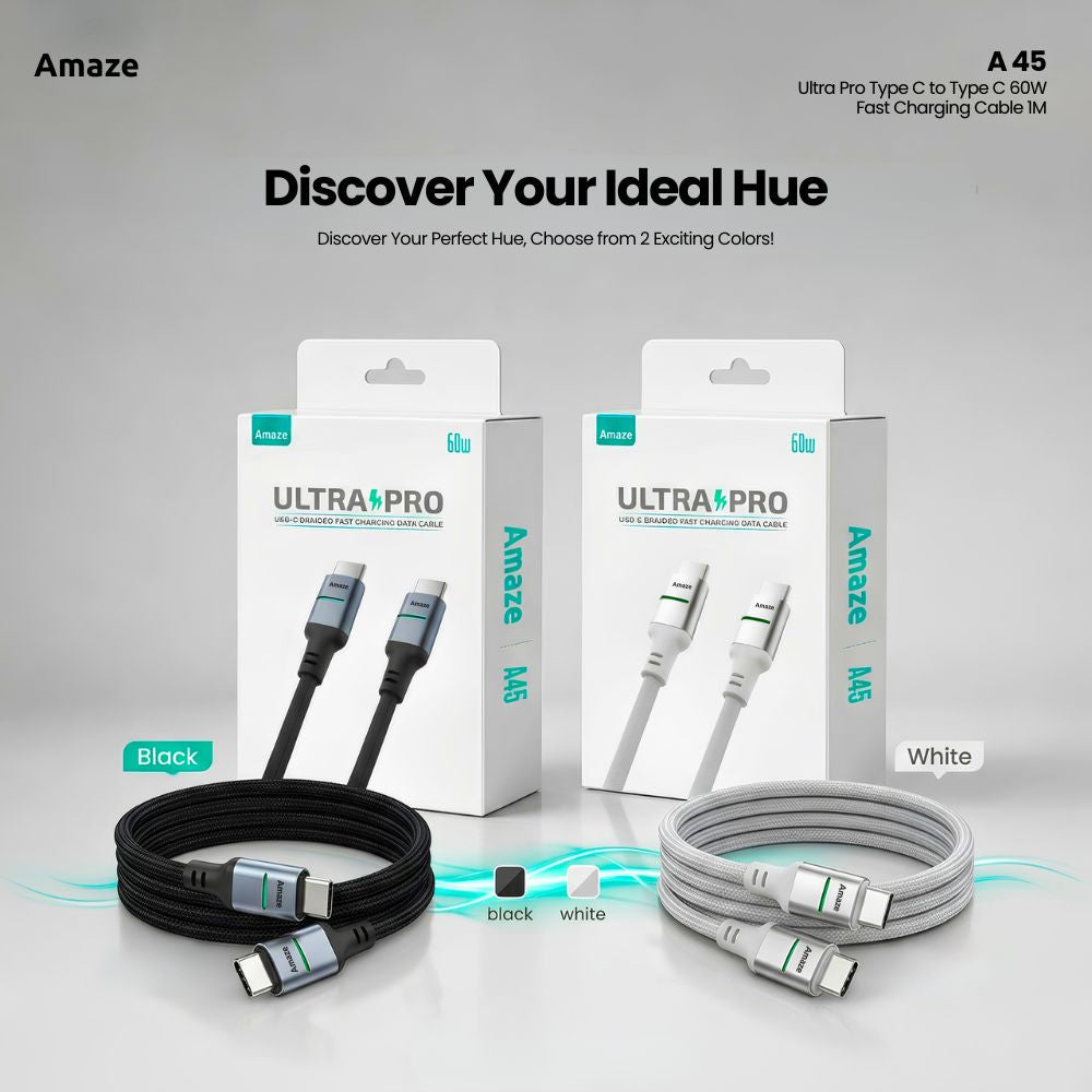 Ultra Pro Type C to Type C 60W Fast Charging Cable 1M – A45