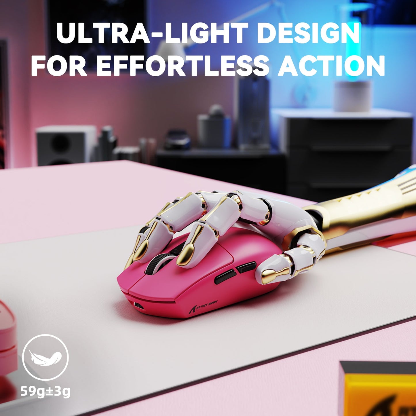 ATTACK SHARK G3 PRO Tri-mode Wireless Gaming Mouse with Charge Dock 25000 DPI Ultra Lightweight