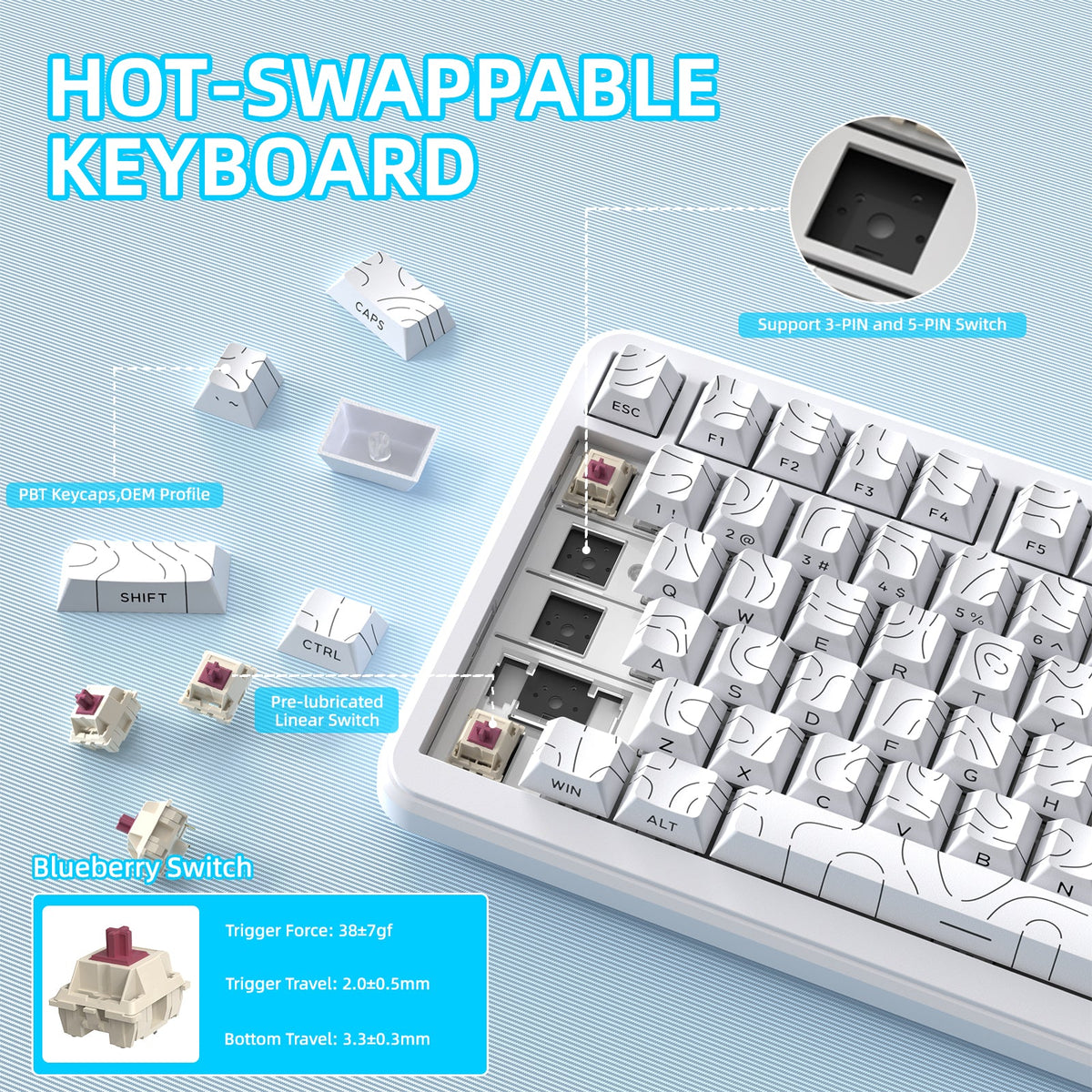 ATTACK SHARK X85PRO Tri-mode Gasket Mechanical Keyboard