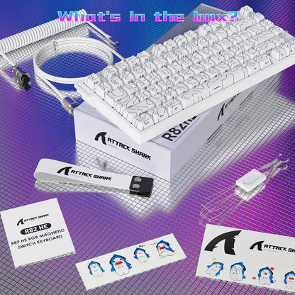 ATTACK SHARK R82 HE Wired 75% Gaming Keyboard  with C01ULTRA LED Cable