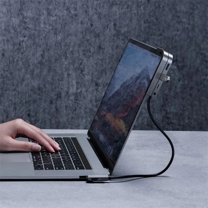 Baseus Bend Angle No.7 Multifunctional Type-C HUB Converter（Upgrade) Space Gray