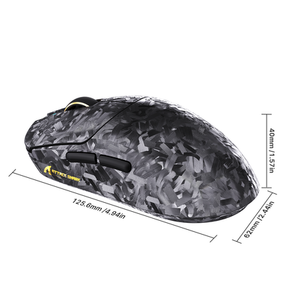 ATTACK SHARK RS3 ULTRA Carbon Fiber Wireless PAW3955MAX Gaming Mouse