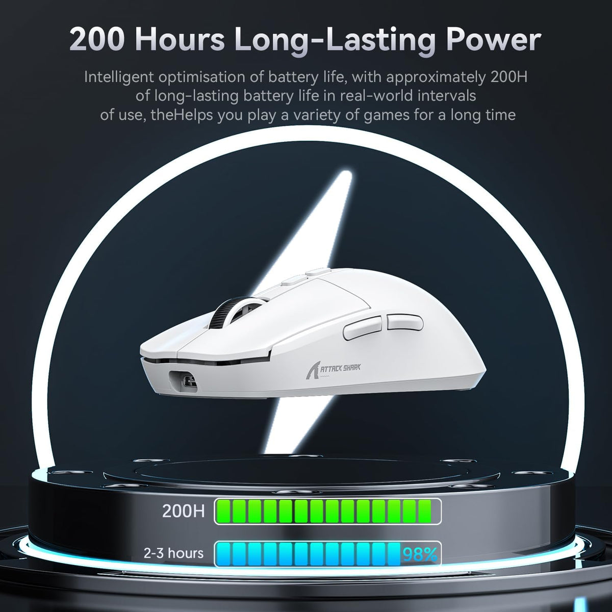 ATTACK SHARK X6 Three Modes Gaming Mouse With Charging Dock