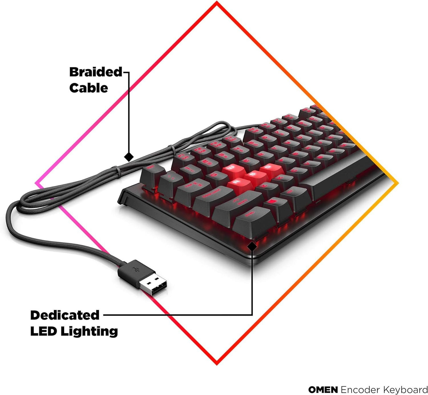 OMEN by HP Encoder Gaming Keyboard Brown Chery MX Switches Brand New Sealed