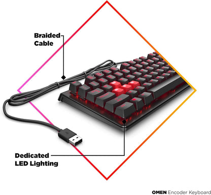 OMEN by HP Encoder Gaming Keyboard Brown Chery MX Switches Brand New Sealed