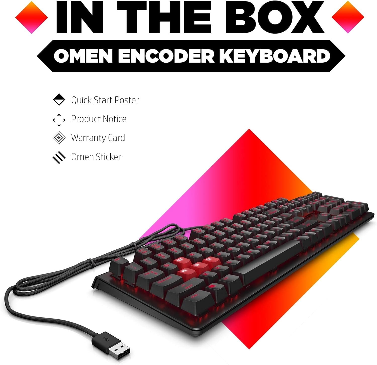 OMEN by HP Encoder Gaming Keyboard Brown Chery MX Switches Brand New Sealed
