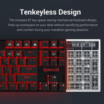 Redragon K552-BB Keyboard, M601 Mouse, P001 Mousepad and H120 Headset Combo Set (4 in 1)