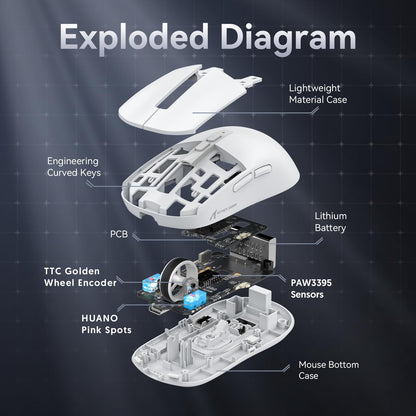 ATTACK SHARK X6 Three Modes Gaming Mouse With Charging Dock