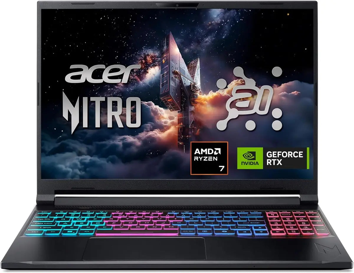 Acer Nitro V 16S ANV16S-41-R94F Gaming Laptop AMD Ryzen 7 260, 16GB DDR5, 512GB SSD, RTX 5050 8GB, 16" WUXGA 180Hz Display, Windows 11, Black, 1 Year Acer Official Warranty