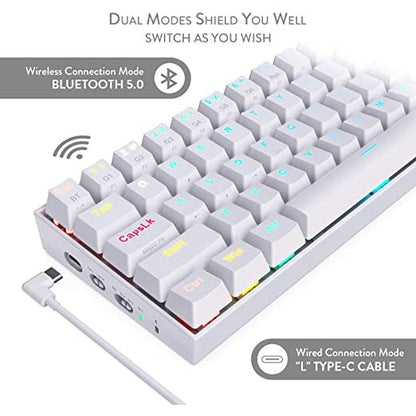 Redragon K530W RGB Draconic Wireless Mechanical Gaming Keyboard with Red Switches (White)
