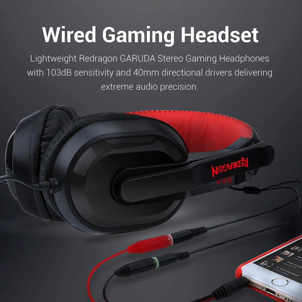 Redragon K552-BB Keyboard, M601 Mouse, P001 Mousepad and H120 Headset Combo Set (4 in 1)
