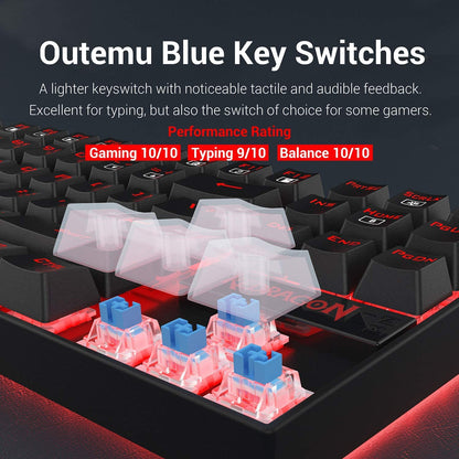 Redragon K552-BB Keyboard, M601 Mouse, P001 Mousepad and H120 Headset Combo Set (4 in 1)
