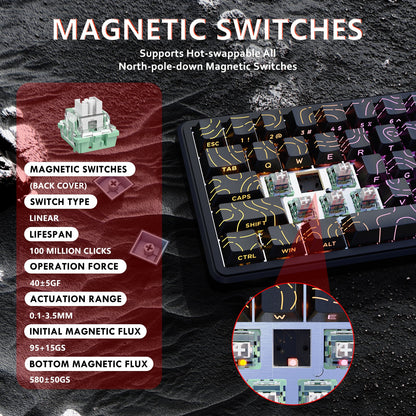 ATTACK SHARK X65 HE Magnetic Switch Rapid Trigger Keyboard
