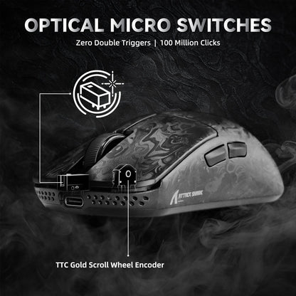 ATTACK SHARK R11 ULTRA Carbon Fiber Wireless 8K PAW3950MAX Gaming Mouse