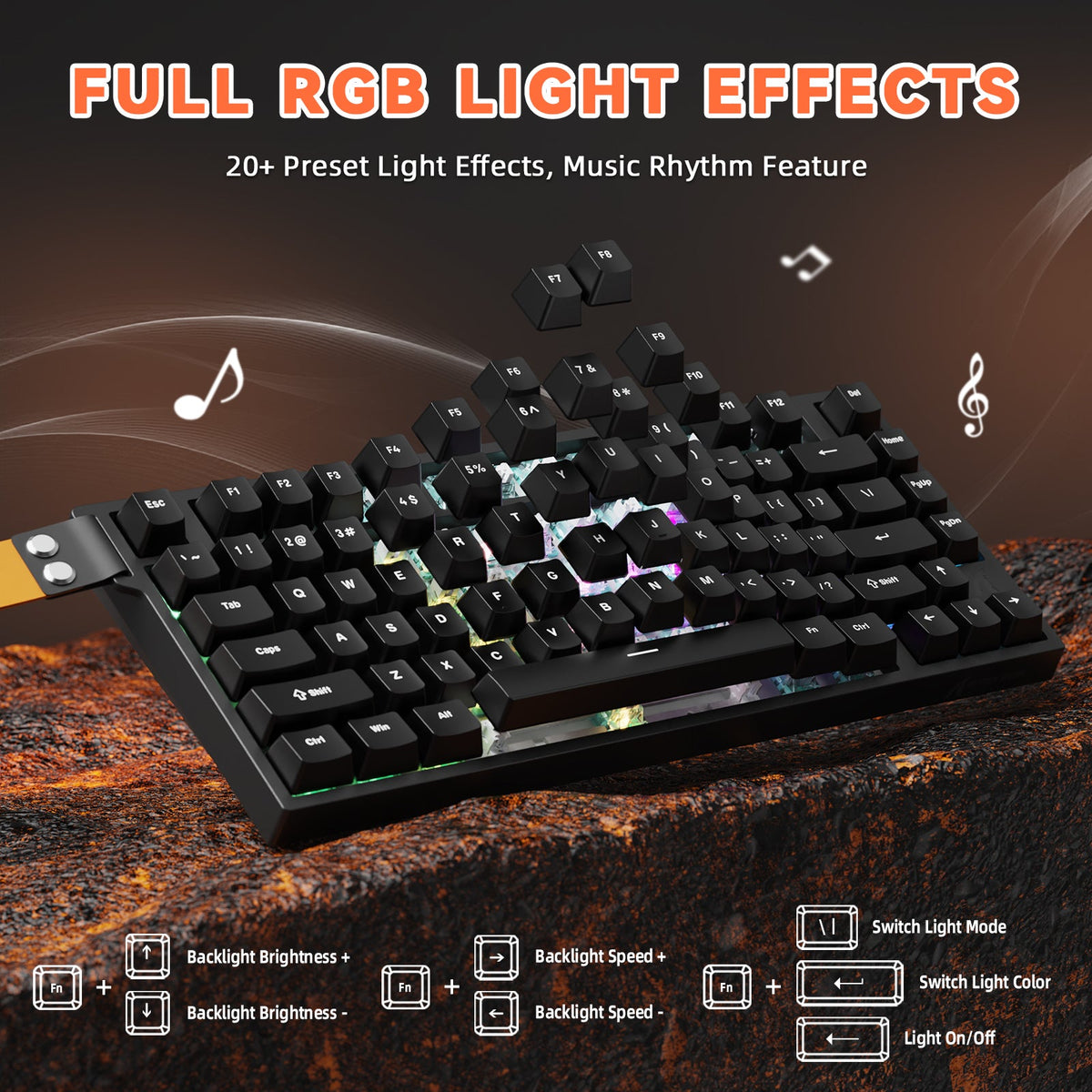 ATTACK SHARK R82 HE Rapid Trigger Keyboard Magnetic Switch with 0.005MM RT