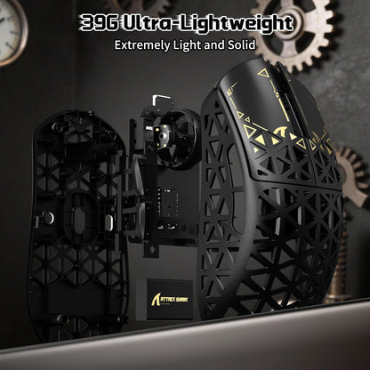 ATTACK SHARK R68 HE & R5 ULTRA Carbon Fiber Gaming Bundle With C01 ULTRA Coiled Cable