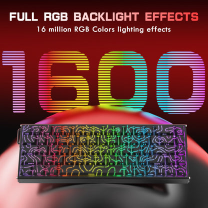 ATTACK SHARK X68MAX HE Rapid Trigger CNC Aluminum Keyboard Magnetic Switch with C01Ultra RGB Coiled Cable