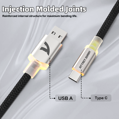 ATTACK SHARK C01ULTIMATE Coiled Cable for 8KHz Magnetic Keyboard
