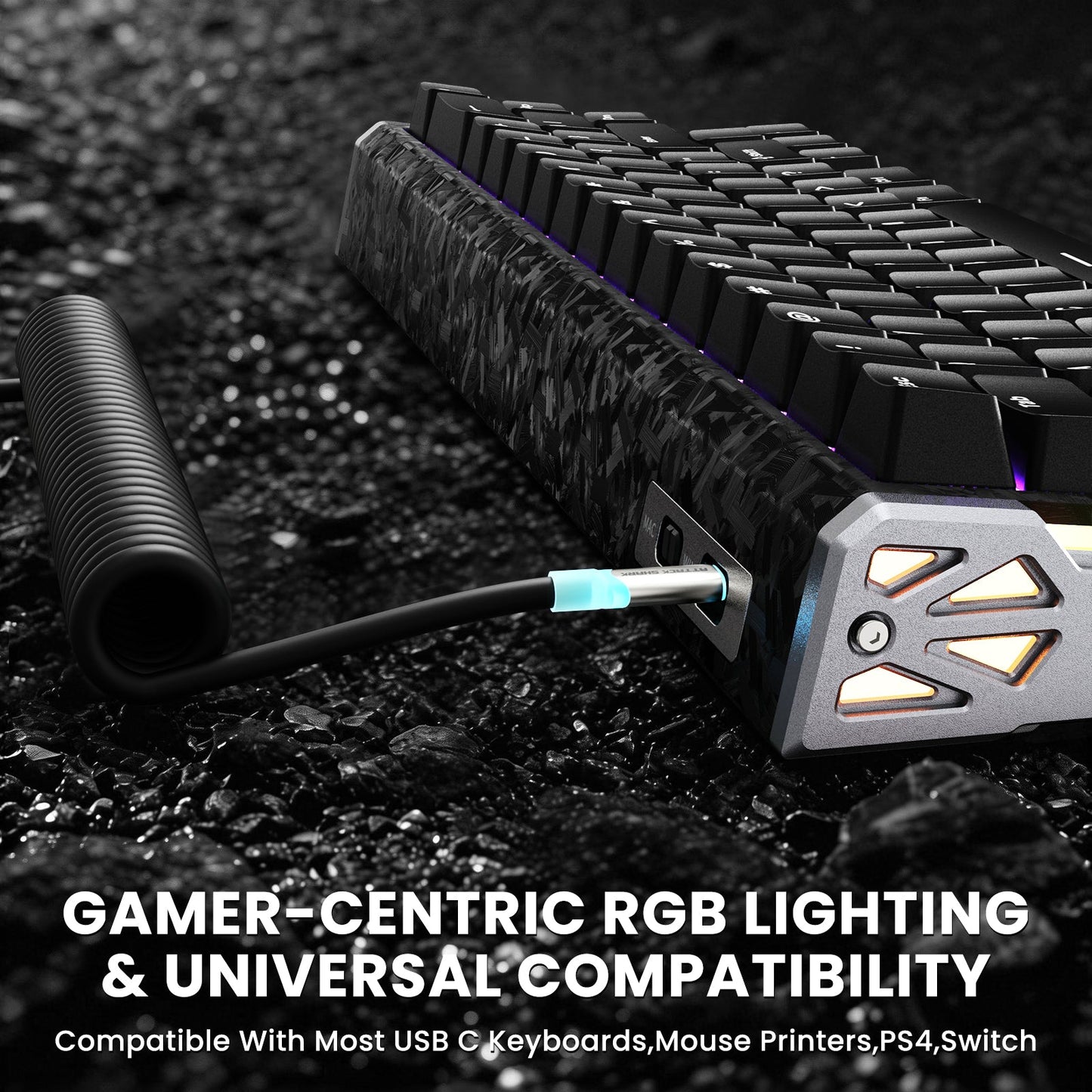ATTACK SHARK R68 HE & X11 ULTRA Carbon Fiber Gaming Bundle With C01 ULTRA Coiled Cable