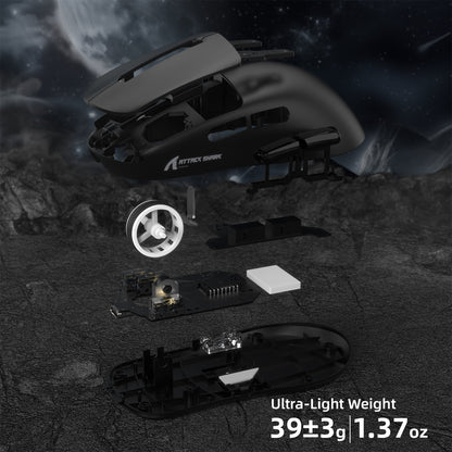 ATTACK SHARK R6 LIGHTSPEED Wireless Gaming Mouse with C06 Mouse Coiled Cable