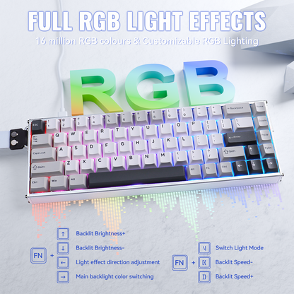 ATTACK SHARK X68MAX HE Rapid Trigger Aluminum Keyboard Magnetic Switch
