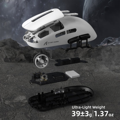 ATTACK SHARK R6 LIGHTSPEED Wireless Gaming Mouse with C06 Mouse Coiled Cable
