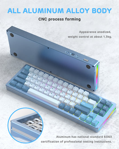 ATTACK SHARK x XINMENG M71 Knob CNC Aluminum Wireless Mechanical Keyboard