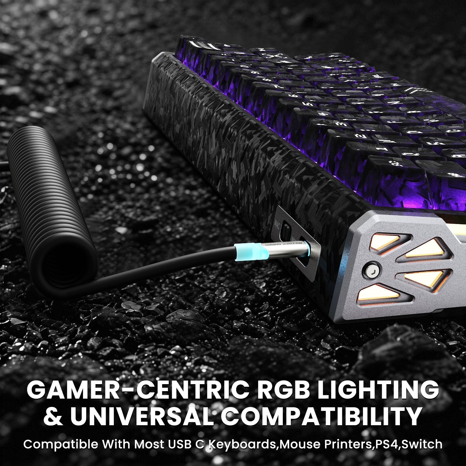 ATTACK SHARK R68 HE & X11 ULTRA Carbon Fiber Gaming Bundle With C01 ULTRA Coiled Cable