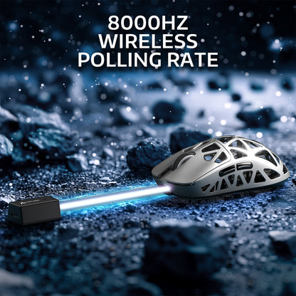 ATTACK SHARK R2 Magnesium Alloy PAW3950 Gaming Mouse 8K with Mouse Coiled Cable (Not Include the Charging Dock)