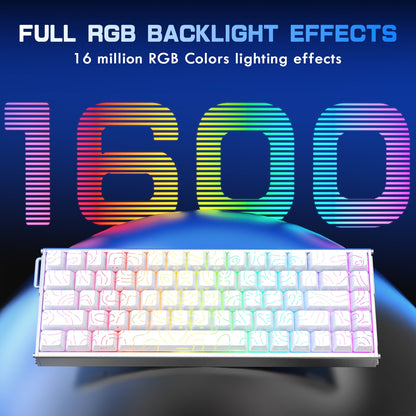 ATTACK SHARK X68MAX HE Rapid Trigger CNC Aluminum Keyboard Magnetic Switch with C01Ultra RGB Coiled Cable